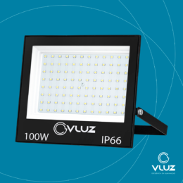 Refletor LED 100W SMD 6500K Slim Vluz Premium IP66 –  215x290mm