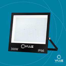 Refletor LED 300W SMD 6000K Slim Vluz IP66 – 340x350mm