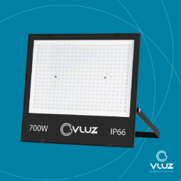 Refletor LED 700W SMD 6500K Slim Vluz Premium IP66 – 53x47x5,1cm